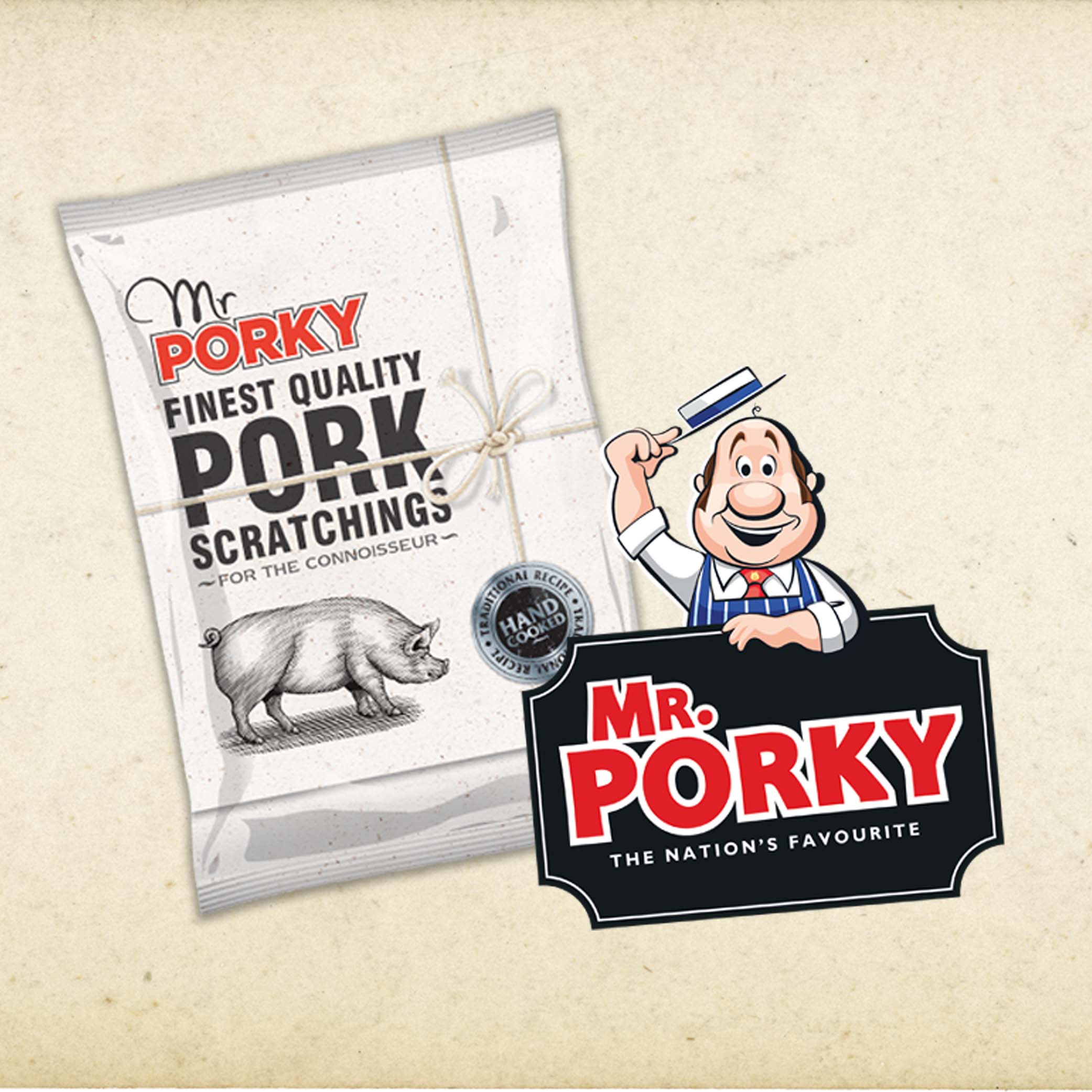 Brand Specialists: Mr Porky Pack Visual + Logo