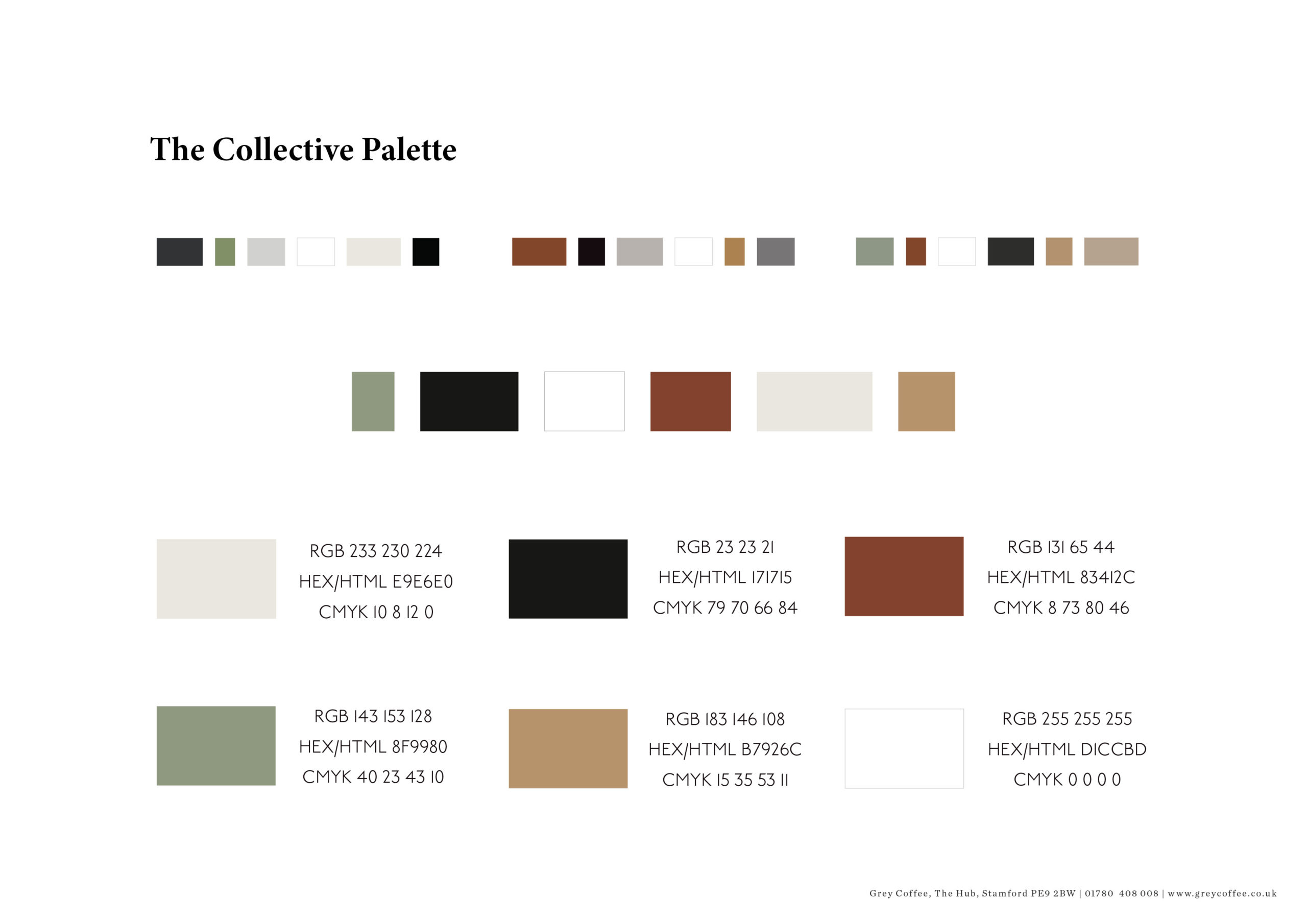 The Collective Coffee Shop - Brand Colour Palette