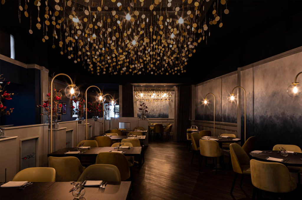 Image: Lighting in Sapori | Credit - sapori-restaurant.co.uk